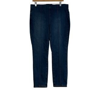 NYDJ Jeggings Womens 10 Dark Wash High Rise Lift Tuck Tapered Crop Casual Basic